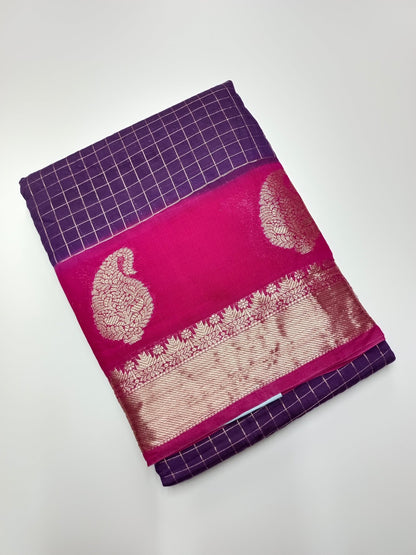 FANCY CHANDERI COTTON SAREE - B S CHANNABASAPPA & SONS