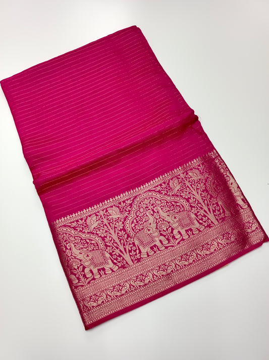 FANCY SEMI CREPE SILK SAREE