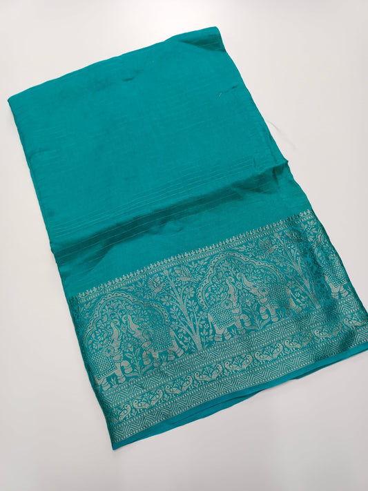 FANCY SEMI CREPE SILK SAREE - B S CHANNABASAPPA & SONS