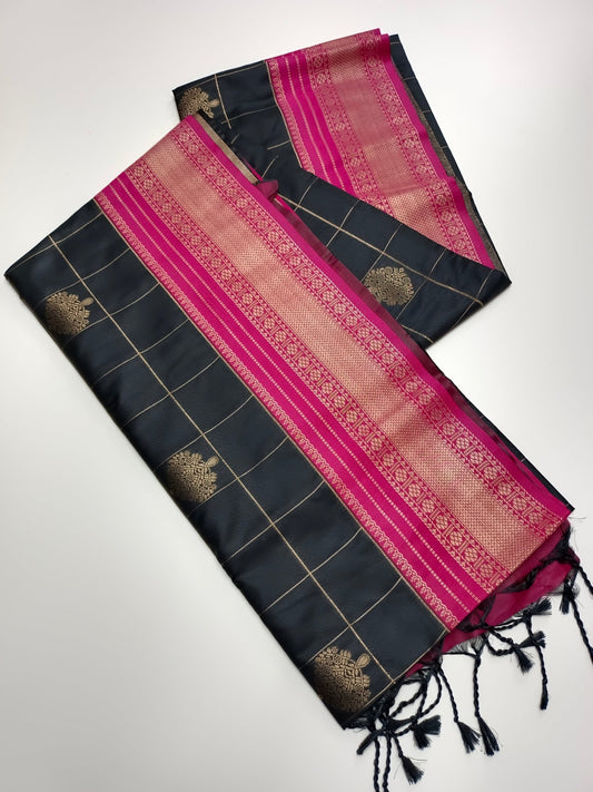 FANCY SOFT SILK SAREE - B S CHANNABASAPPA & SONS