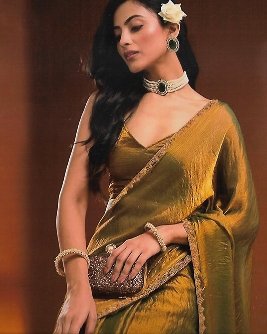 SOFT ZIMMY CHOO FANDY CHIFFON SAREE - B S CHANNABASAPPA & SONS