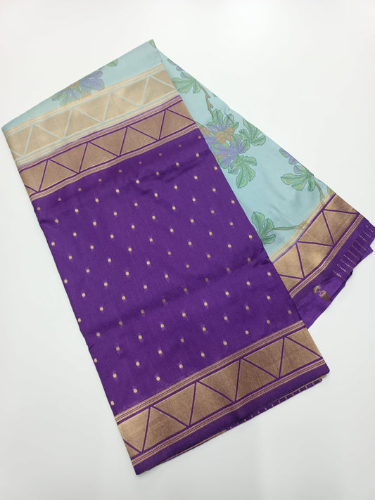 SEMI CREPE 2D SILK SAREE - B S CHANNABASAPPA & SONS