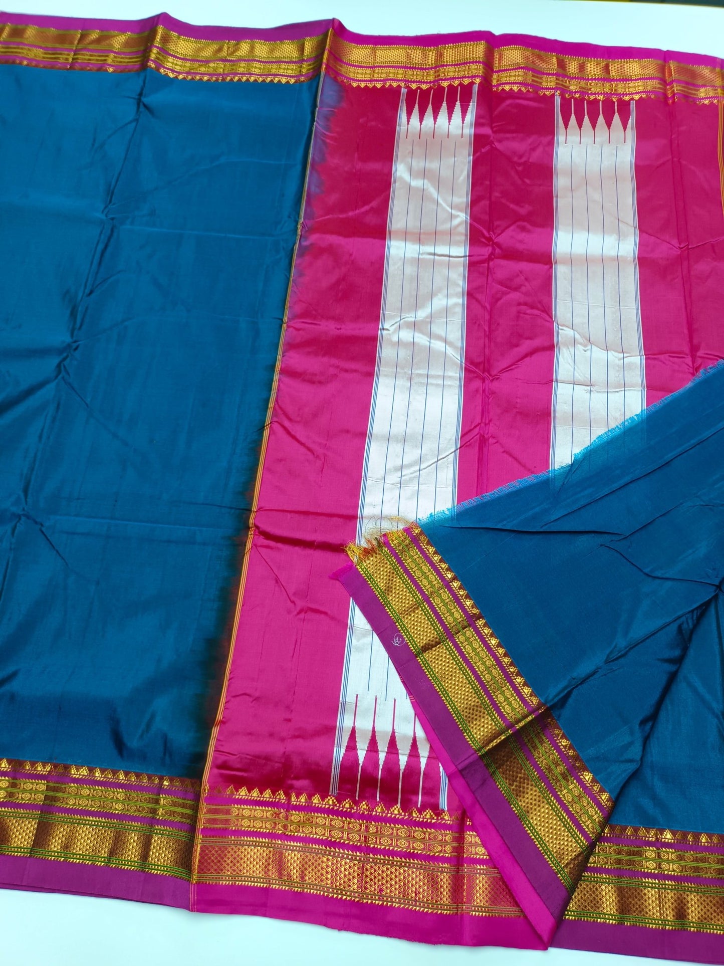 SEMI ILKAL COTTON SAREE - B S CHANNABASAPPA & SONS
