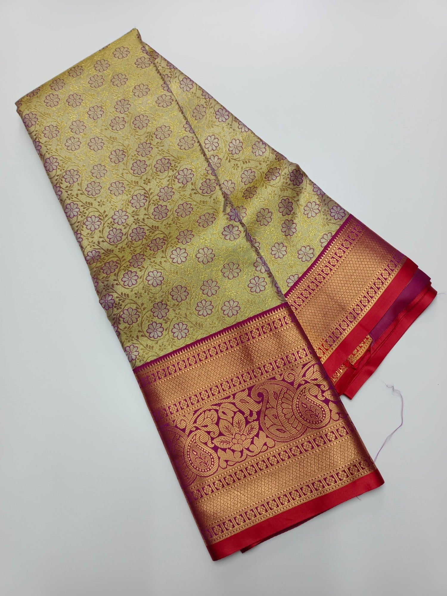 FANCY BROCADE SILK SAREE - B S CHANNABASAPPA & SONS