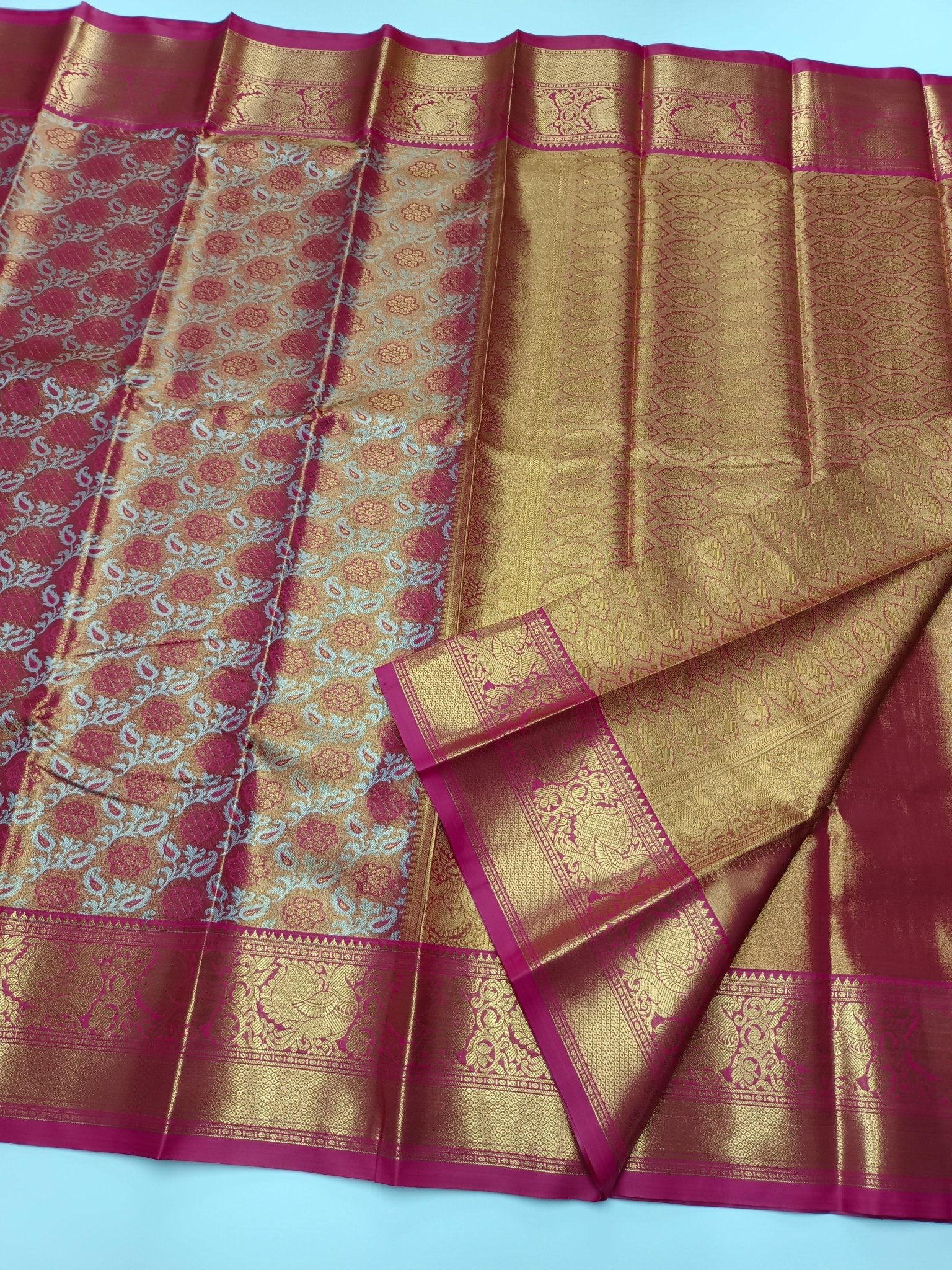 FANCY BROCADE SILK SAREE - B S CHANNABASAPPA & SONS