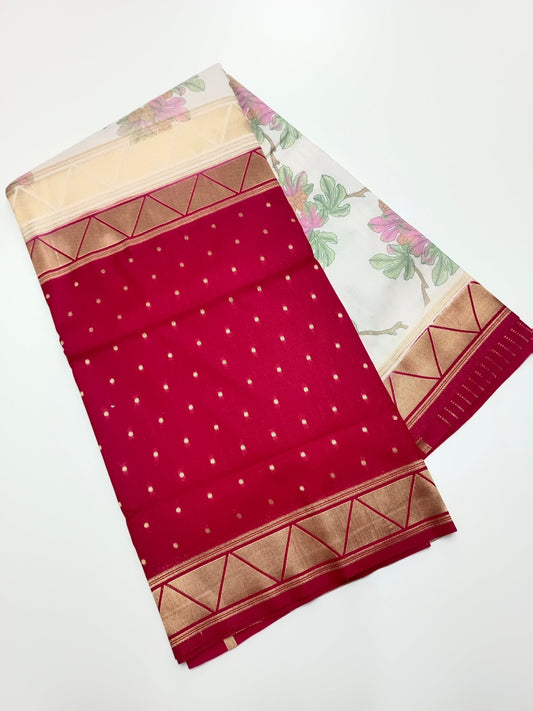 SEMI CREPE 2D SILK SAREE - B S CHANNABASAPPA & SONS
