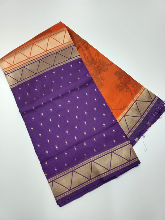 SEMI CREPE 2D SILK SAREE - B S CHANNABASAPPA & SONS