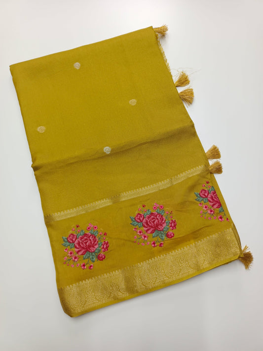 SEMI CREPE SAREE - B S CHANNABASAPPA & SONS