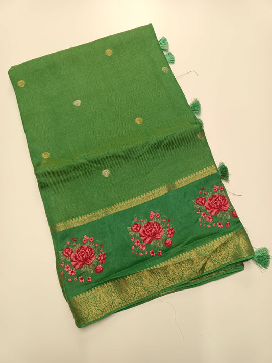 SEMI CREPE SAREE - B S CHANNABASAPPA & SONS