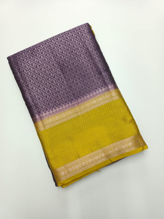 FANCY CHANDERI BROCADE SAREE - B S CHANNABASAPPA & SONS