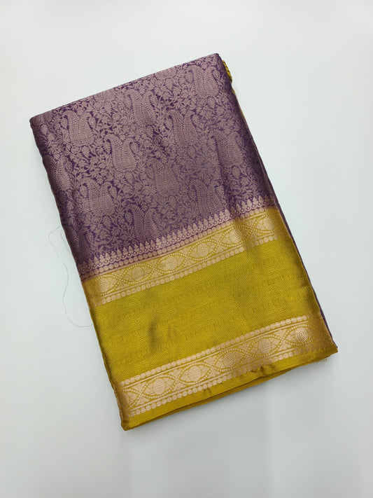 FANCY CHANDERI BROCADE SAREE - B S CHANNABASAPPA & SONS