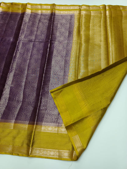 FANCY CHANDERI BROCADE SAREE - B S CHANNABASAPPA & SONS