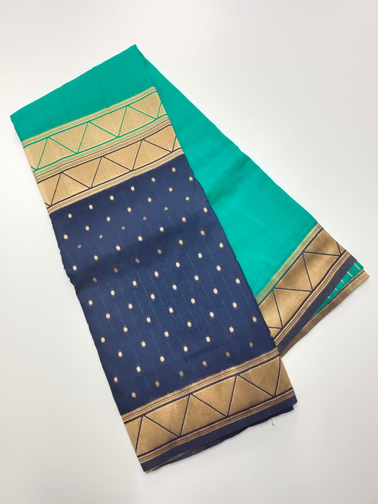 CREPE SILK HALF AND  HALF STYLE SAREE