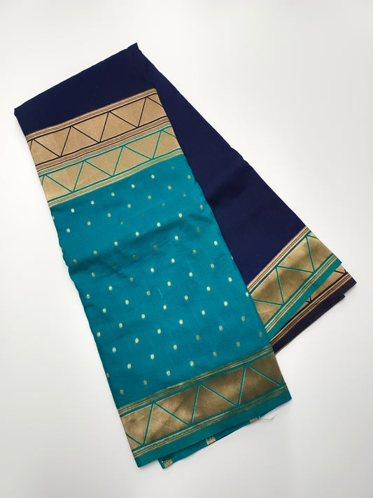 CREPE SILK HALF AND  HALF STYLE SAREE