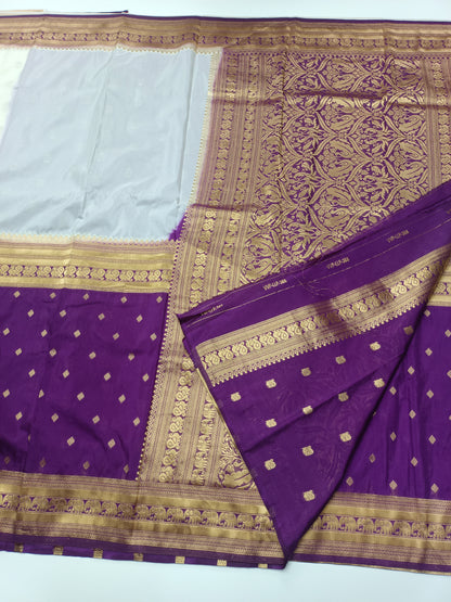 CREPE SILK HALF AND  HALF STYLE SAREE