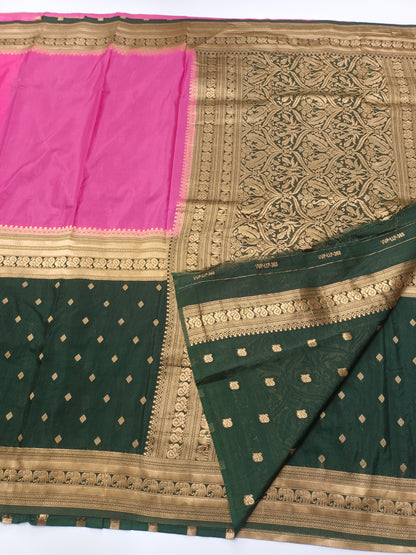 CREPE SILK HALF AND  HALF STYLE SAREE