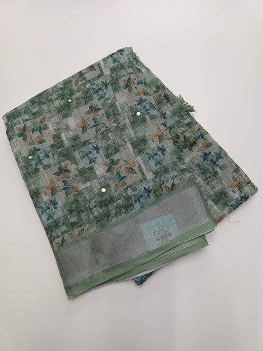 FANCY LINEN SAREE - B S CHANNABASAPPA & SONS