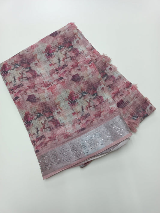FANCY LINEN SAREE - B S CHANNABASAPPA & SONS