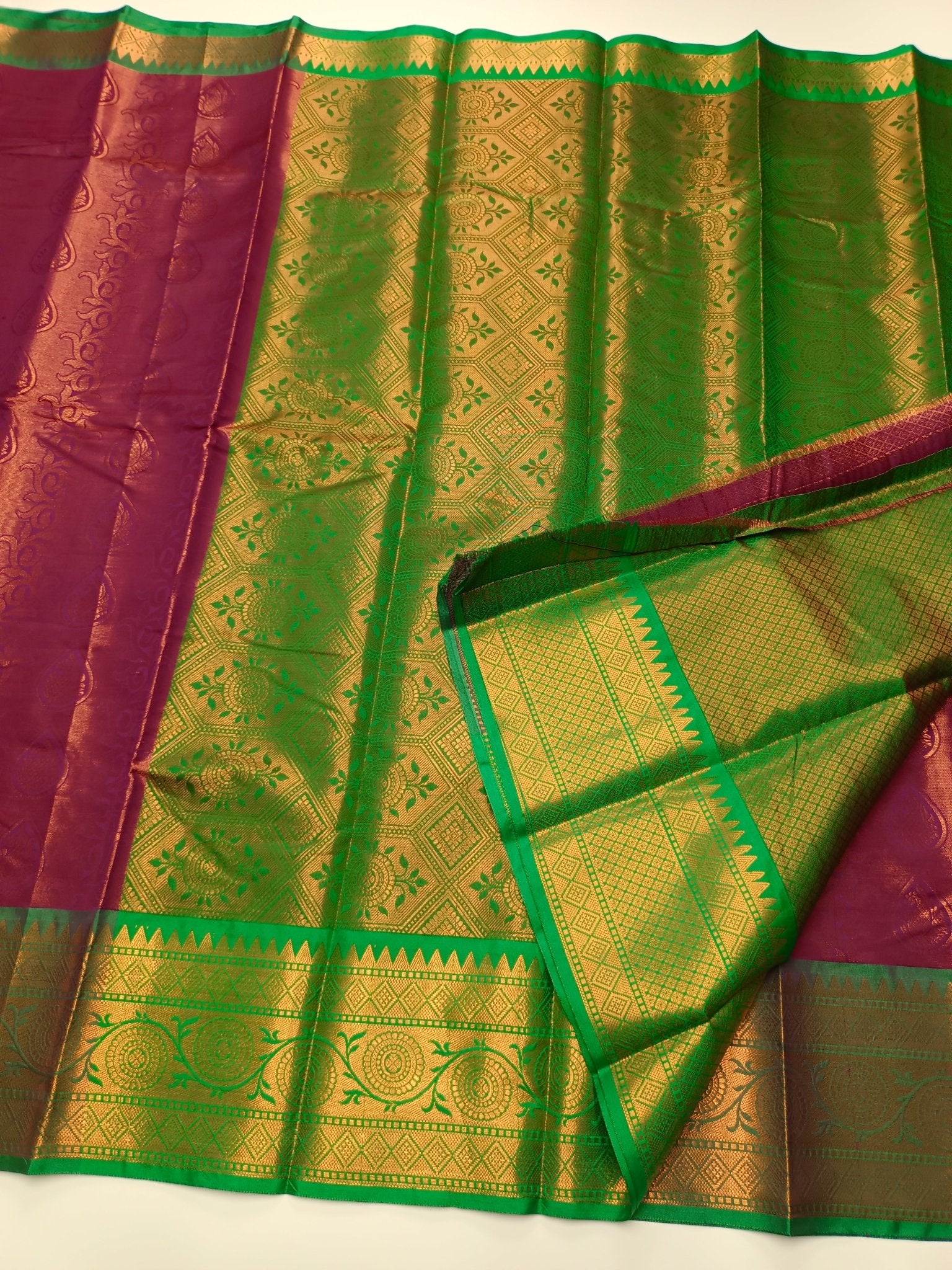 FANCY BROCADE SILK SAREE - B S CHANNABASAPPA & SONS