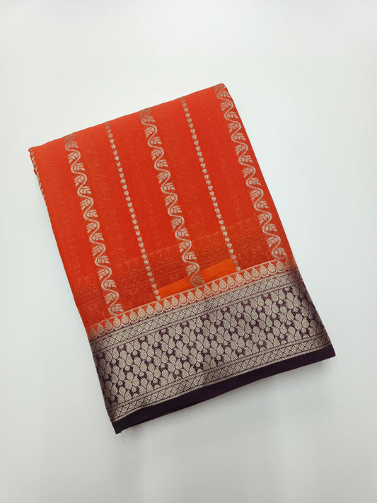 SEMI CREPE SAREE