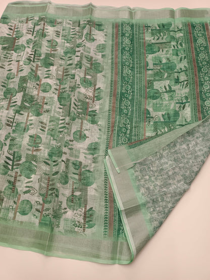 FANCY LINEN SAREE - B S CHANNABASAPPA & SONS