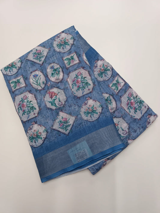 FANCY LINEN SAREE