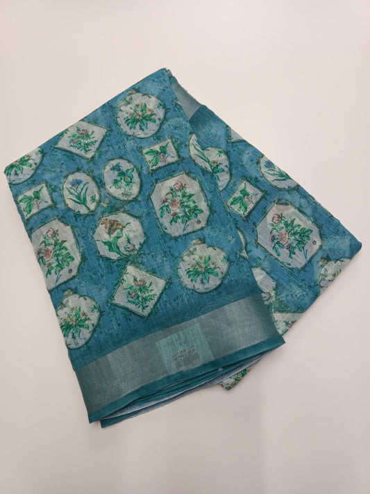 FANCY LINEN SAREE