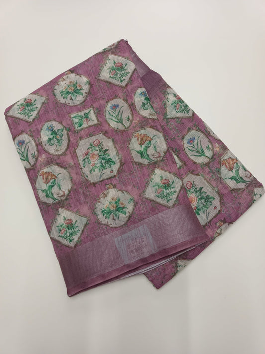 FANCY LINEN SAREE
