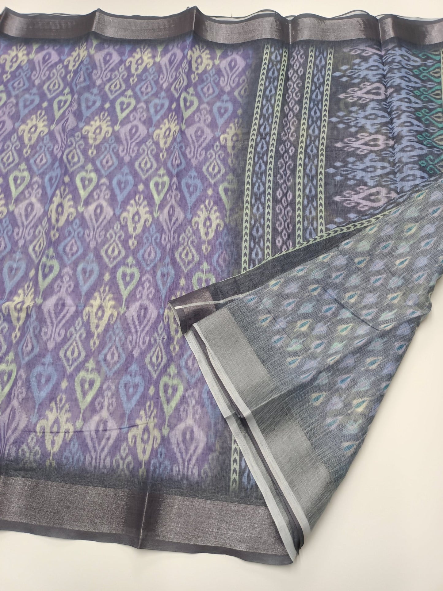 FANCY LINEN SAREE - B S CHANNABASAPPA & SONS