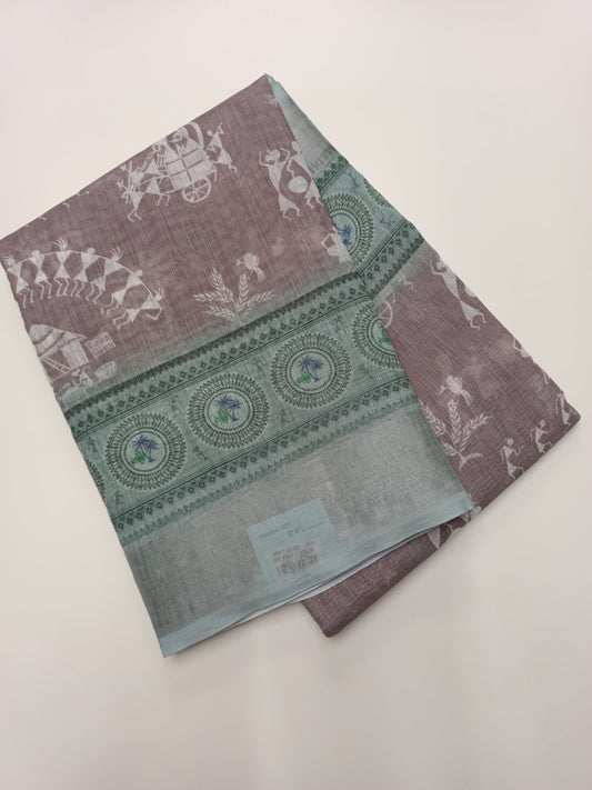 FANCY LINEN SAREE