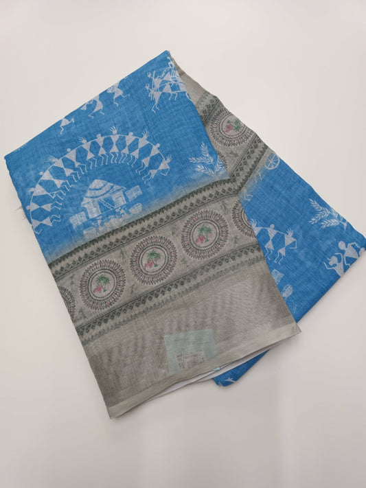FANCY LINEN SAREE