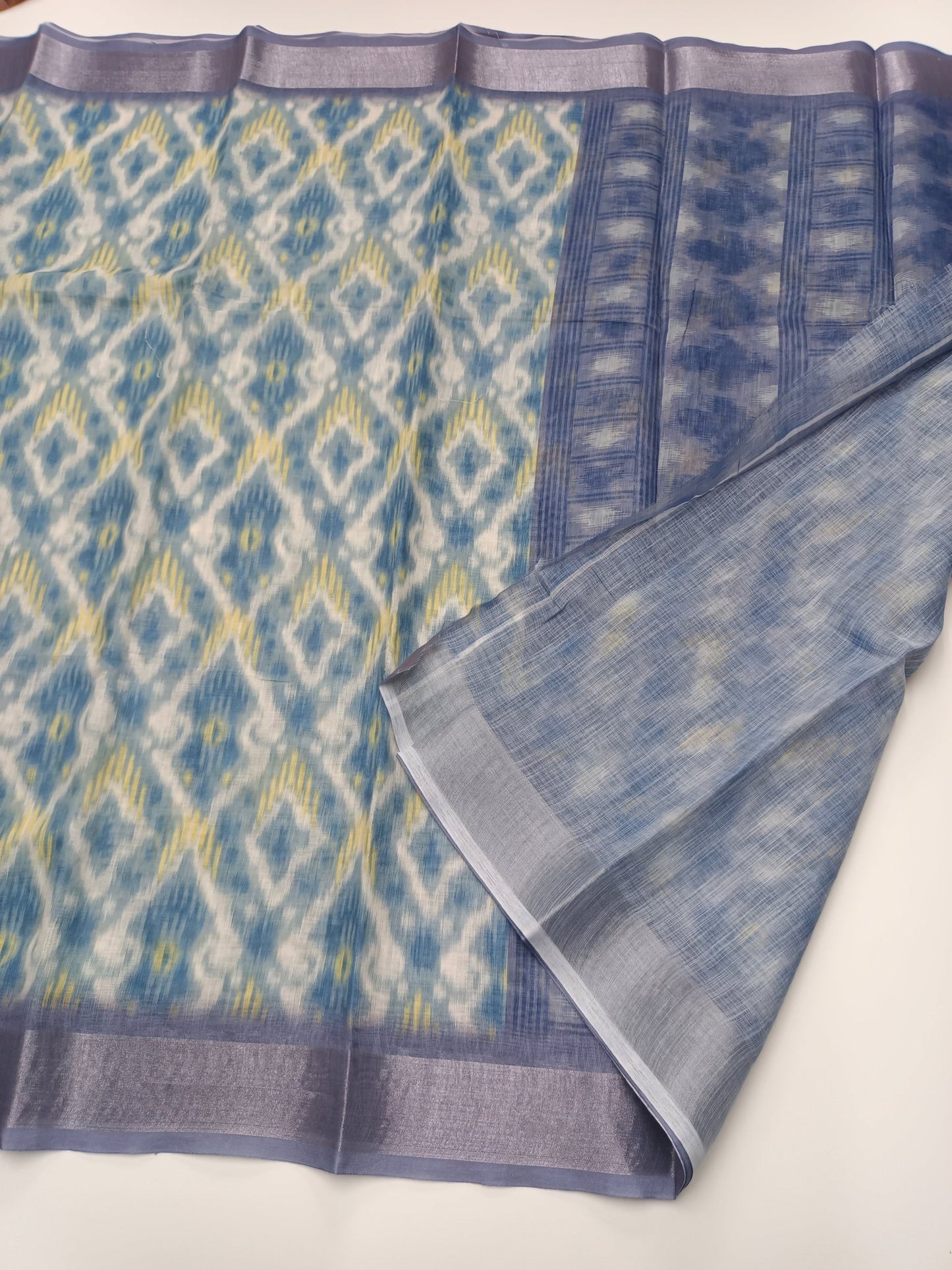 FANCY LINEN SAREE - B S CHANNABASAPPA & SONS