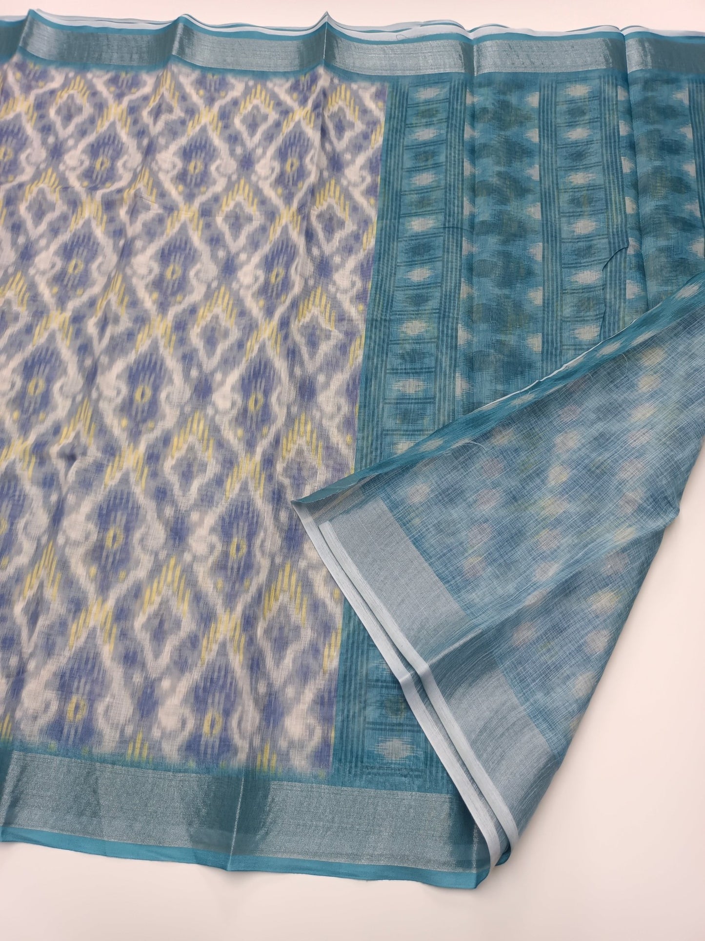 FANCY LINEN SAREE - B S CHANNABASAPPA & SONS