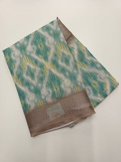 FANCY LINEN SAREE - B S CHANNABASAPPA & SONS