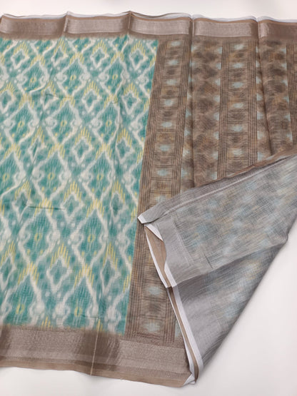 FANCY LINEN SAREE - B S CHANNABASAPPA & SONS