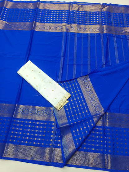 SEMI CREPE SILK SAREE - B S CHANNABASAPPA & SONS