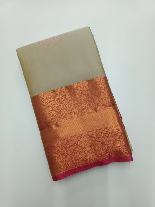 KANCHIPURAM SEMI SILK SAREE - B S CHANNABASAPPA & SONS