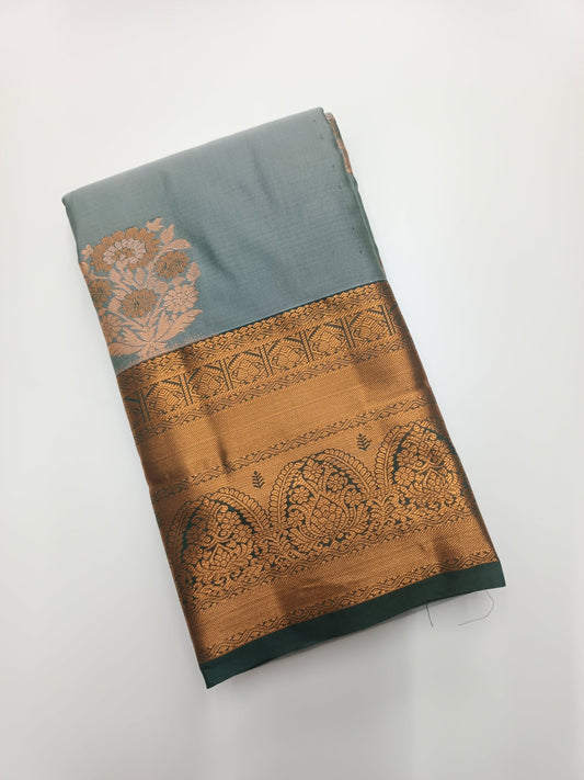 KANCHIPURAM SEMI SILK SAREE - B S CHANNABASAPPA & SONS