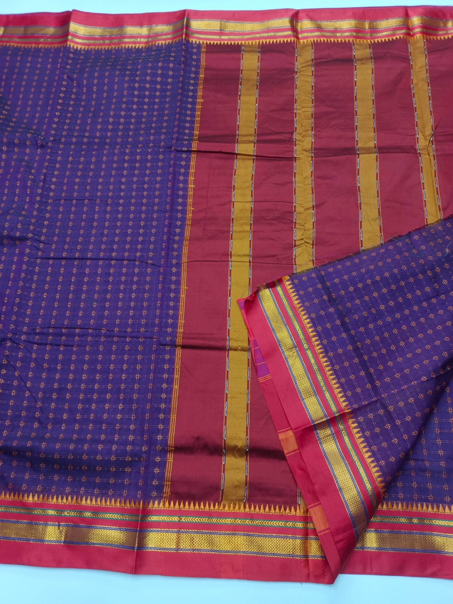 FANCY ILKAL COTTON SAREE - B S CHANNABASAPPA & SONS