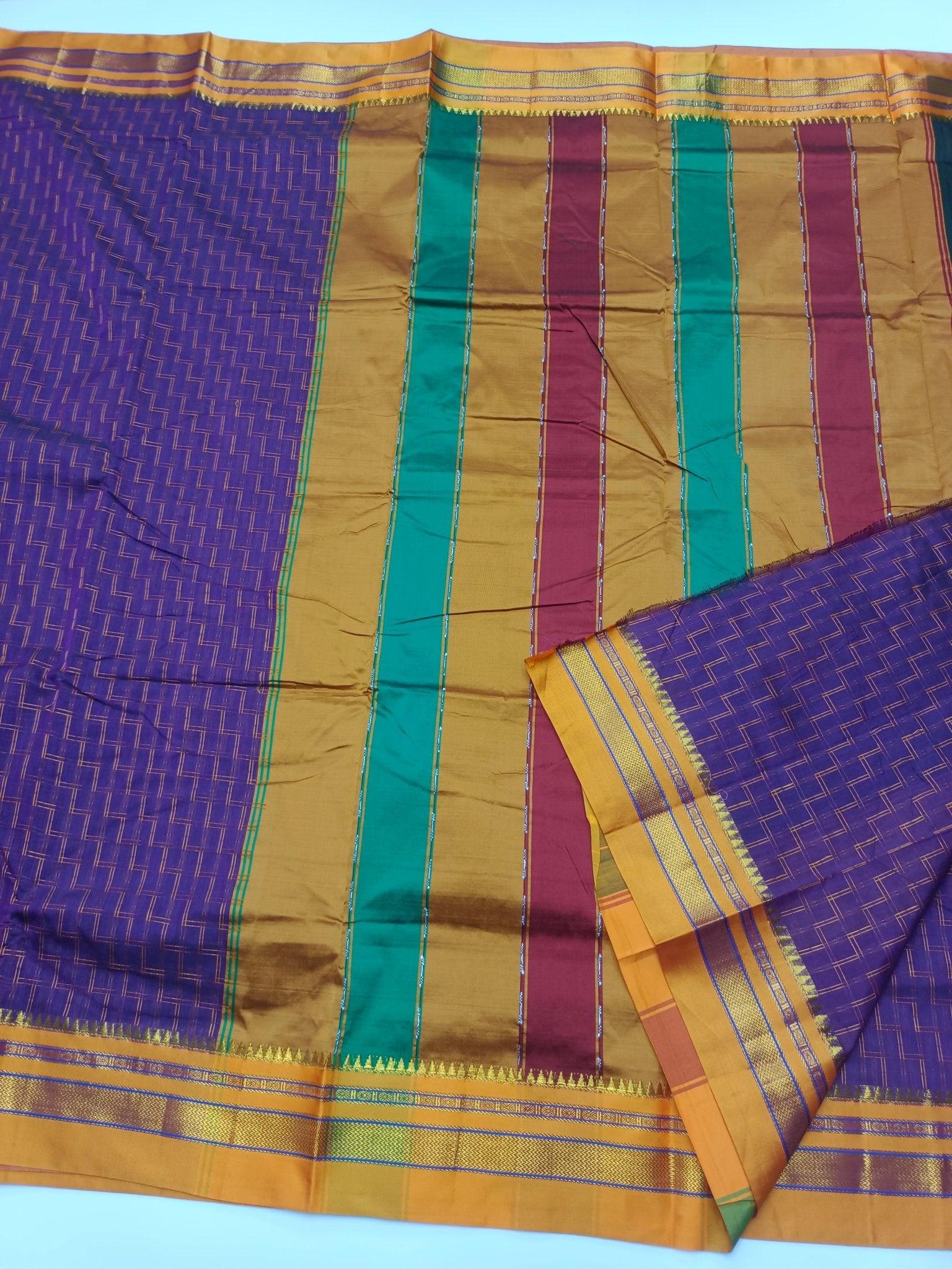 FANCY ILKAL COTTON SAREE - B S CHANNABASAPPA & SONS