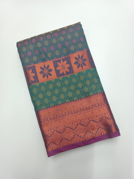 ART SILK EMBOSE SAREE - B S CHANNABASAPPA & SONS