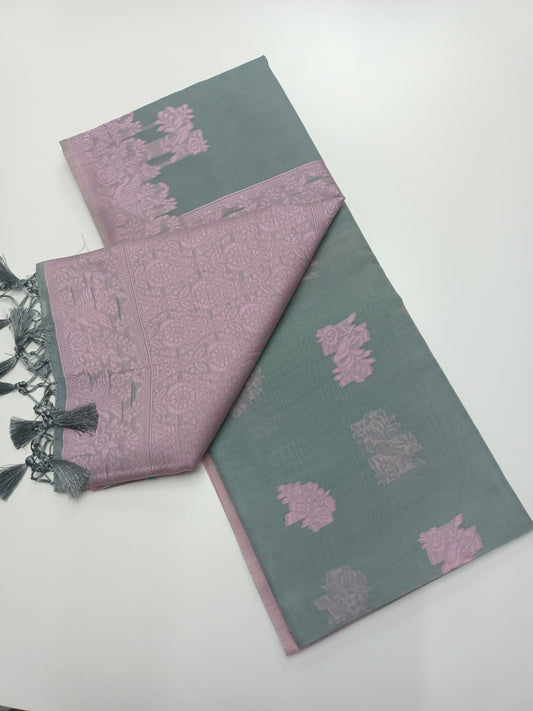 FANCY RAW SILK SAREE - B S CHANNABASAPPA & SONS