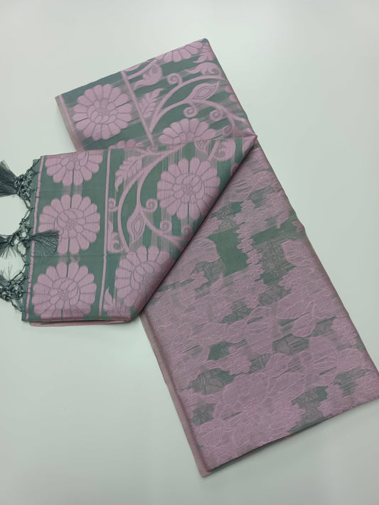 FANCY RAW SILK SAREE - B S CHANNABASAPPA & SONS