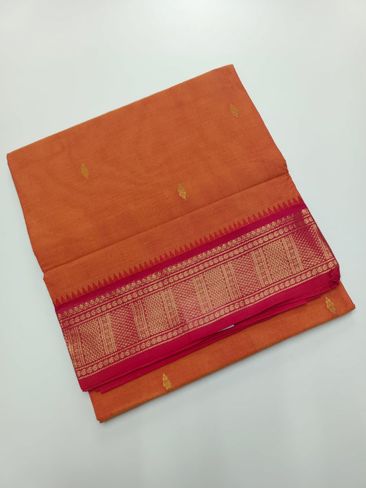 HANDLOOM BASED 9 YARD COTTON SAREE - B S CHANNABASAPPA & SONS