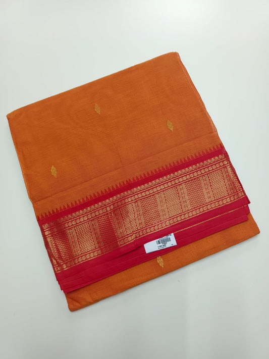 HANDLOOM BASED 9 YARD COTTON SAREE - B S CHANNABASAPPA & SONS