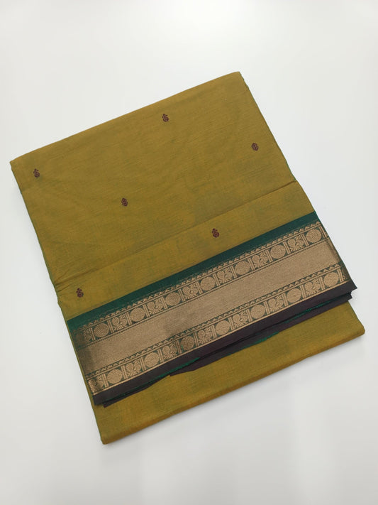 HANDLOOM BASED 9 YARD COTTON SAREE - B S CHANNABASAPPA & SONS