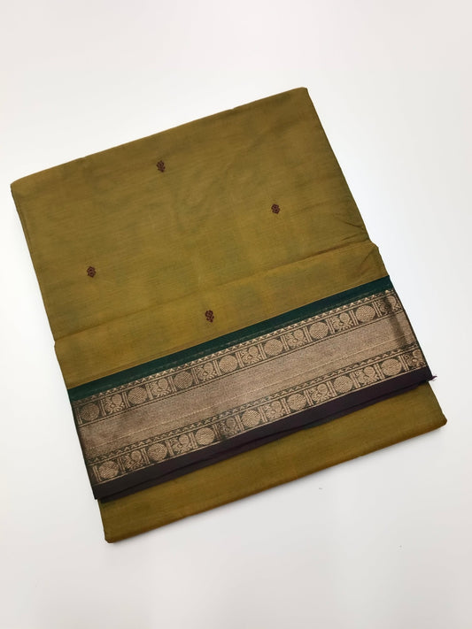 HANDLOOM BASED 9 YARD COTTON SAREE - B S CHANNABASAPPA & SONS