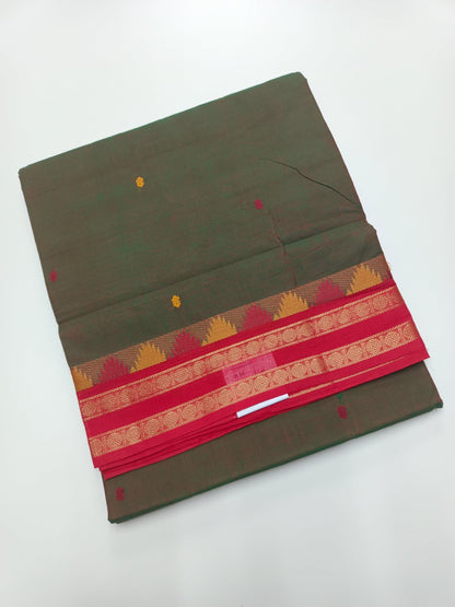 HANDLOOM BASED 9 YARD COTTON SAREE - B S CHANNABASAPPA & SONS