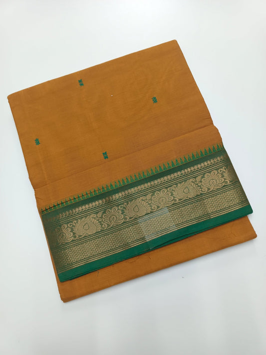 HANDLOOM BASED 9 YARD COTTON SAREE - B S CHANNABASAPPA & SONS