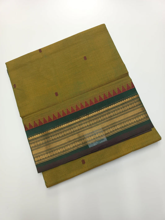 HANDLOOM BASED 9 YARD COTTON SAREE - B S CHANNABASAPPA & SONS